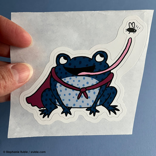 Fly Frog Sticker (Paper)