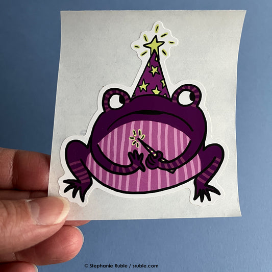 Wizard Frog Sticker (Paper)